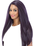 Vivica A Fox Pure Stretch Cap Synthetic "27 inch" yaki texture Long  Wig-TWILIGHT  1